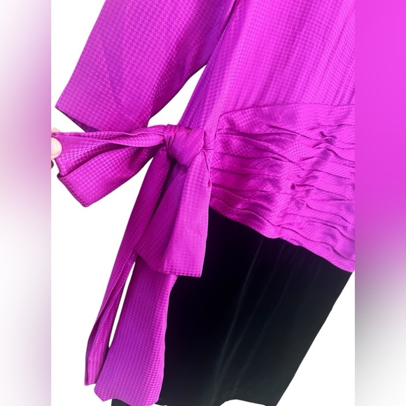 Vintage Silk Studio Womens Purple Silk Velvet 80s Dress Size 6 - Picture 3 of 5